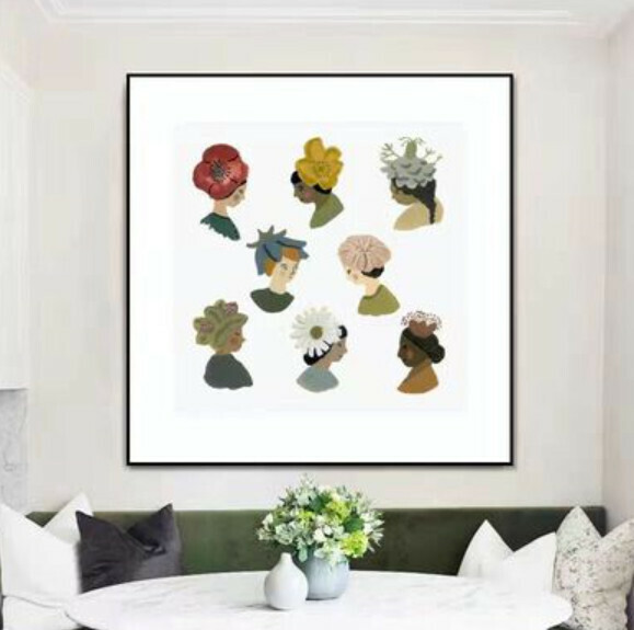 熱推裝潢掛畫【S款-黑色框3.5cm厚】【60*60CM】 
