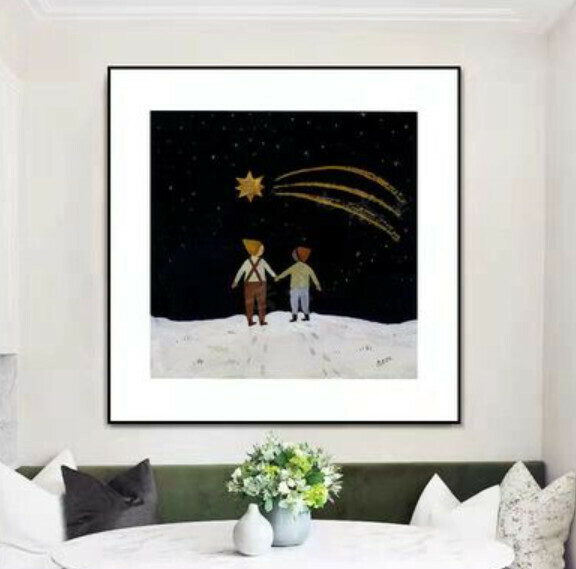 熱推裝潢掛畫【J款-黑色框3.5cm厚】【70*70CM】 