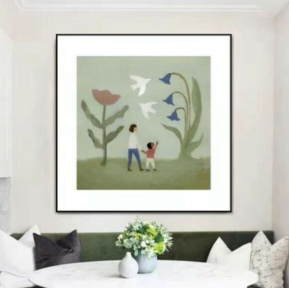 熱推裝潢掛畫【G款-黑色框3.5cm厚】【80*80CM】 