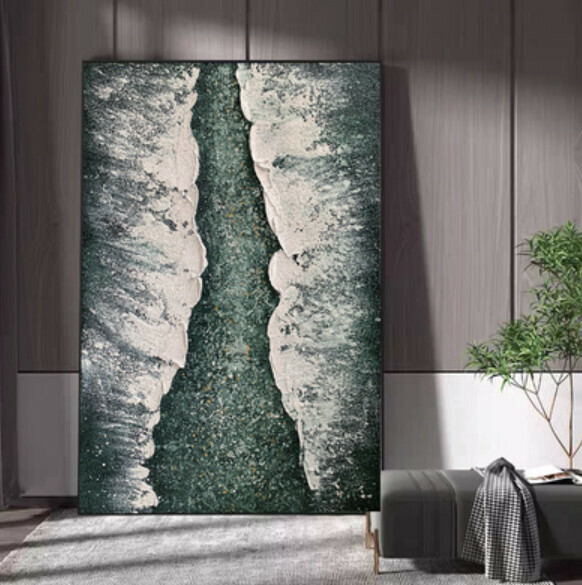 熱推裝潢掛畫【O款-(亮麗水晶膜-黑邊)】【30*40CM】【25mm厚板】 