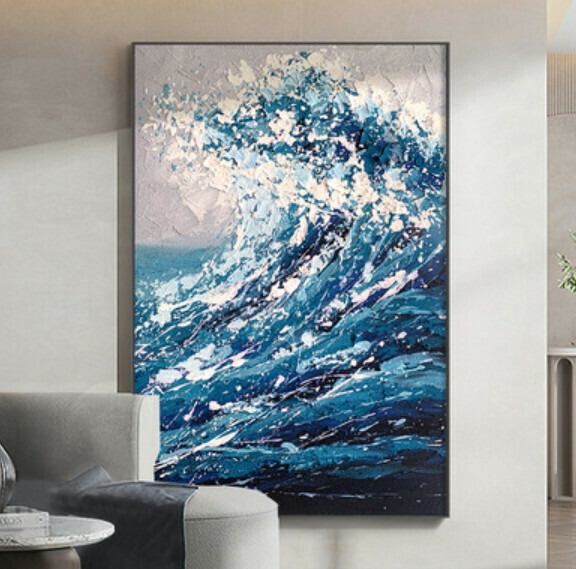 熱推裝潢掛畫【K款-(亮麗水晶膜-黑邊)】【50*70CM】【25mm厚板】 