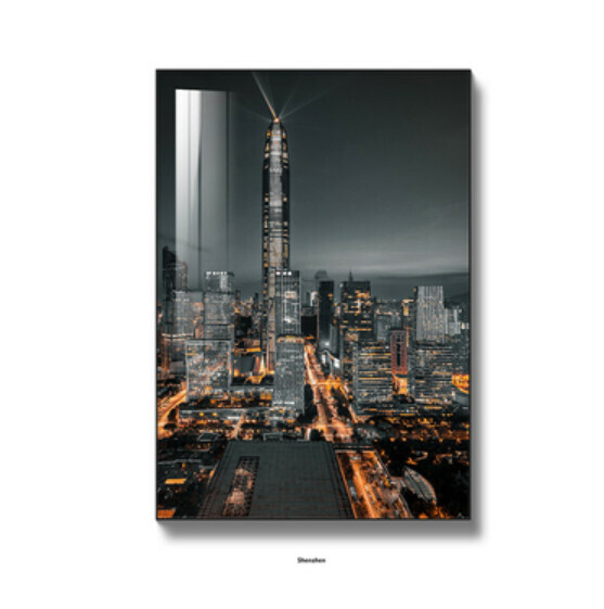 熱推裝潢掛畫【N款-(亮麗水晶膜-黑邊)】【30*40CM】【25mm厚板】 