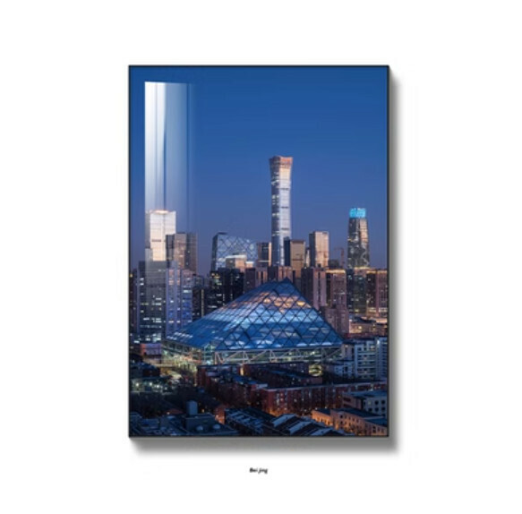 熱推裝潢掛畫【G款-(亮麗水晶膜-黑邊)】【40*60CM】【25mm厚板】 