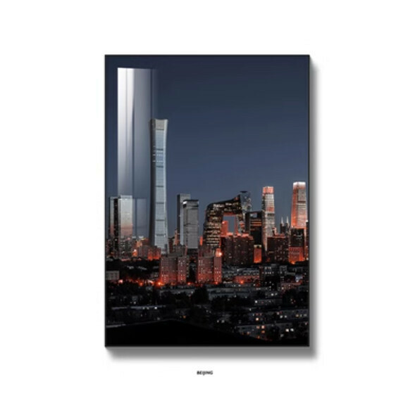 熱推裝潢掛畫【F款-(亮麗水晶膜-黑邊)】【50*70CM】【25mm厚板】 