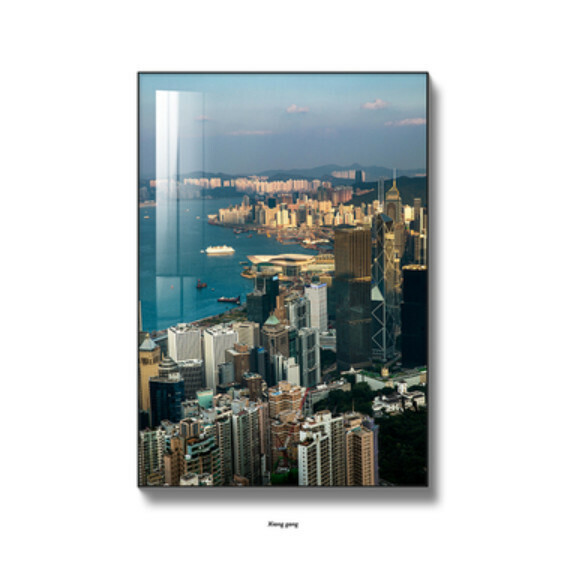 熱推裝潢掛畫【I款-(亮麗水晶膜-黑邊)】【50*70CM】【25mm厚板】 