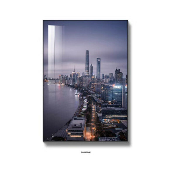 熱推裝潢掛畫【B款-(亮麗水晶膜-黑邊)】【60*80CM】【25mm厚板】 