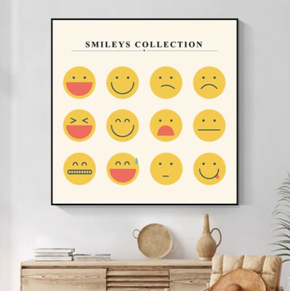 爆款裝潢掛畫【N款-(亮麗水晶膜-黑邊)】【60*60CM】【25mm厚板】 