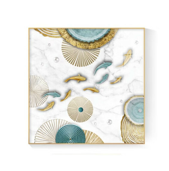 Popular decoration hanging picture [Type C-(bright crystal film-black border)] [30*30CM] [25mm thick plate]