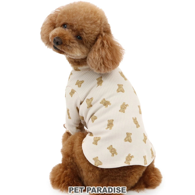 【Pet Paradise】Bear Stretch Rib T-Shirt <918-29130>