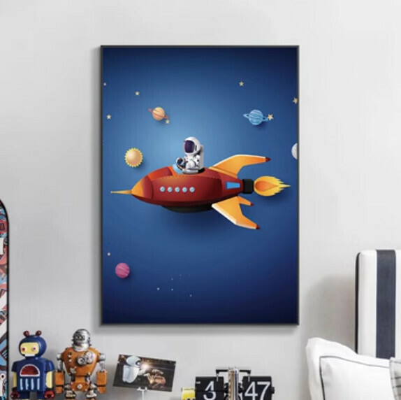 爆款裝潢掛畫【L款-(亮麗水晶膜-黑邊)】【30*40CM】【25mm厚板】 