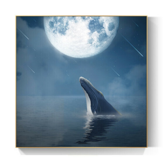 Popular decoration hanging picture [H type-(bright crystal film-black border)] [40*40CM] [25mm thick plate]