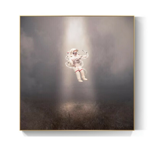 Popular decoration hanging picture [Type D-(bright crystal film-black border)] [60*60CM] [25mm thick plate]