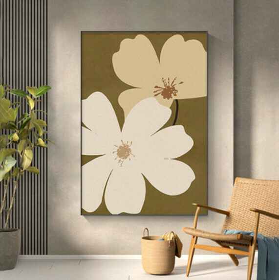 新款裝潢掛畫【F款-(亮麗水晶膜-黑邊)】【35*50CM】【25mm厚板】 