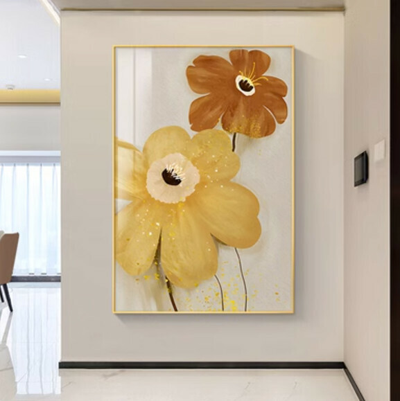 新款裝潢掛畫【E款-(亮麗水晶膜-黑邊)】【60*80CM】【25mm厚板】 