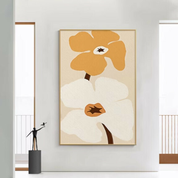 新款裝潢掛畫【I款-(亮麗水晶膜-黑邊)】【60*80CM】【25mm厚板】 