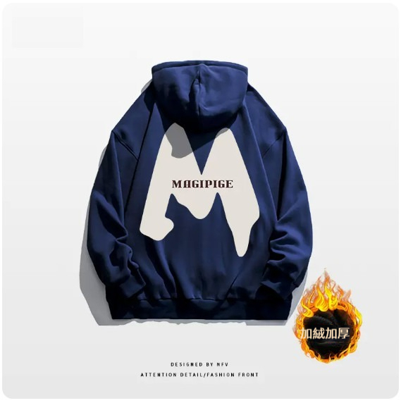 爆款開衫衛衣【M-3XL】【藏青色-加絨加厚】(下單後聯絡客服確認發貨尺碼) 