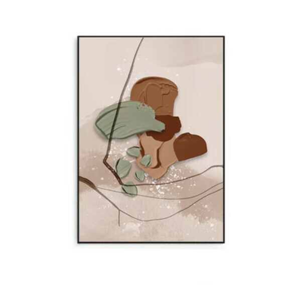 New style decoration hanging picture [Type D-(bright crystal film-black border)] [50*70CM] [25mm thick plate]