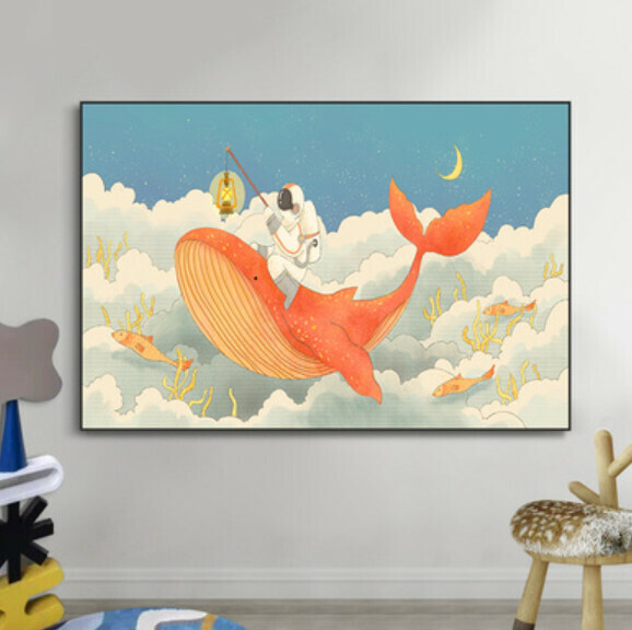 New decoration hanging picture [L type-(bright crystal film-black edge)] [35*50CM] [25mm thick plate]
