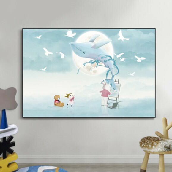 New style decoration hanging picture [F style-(bright crystal film-black edge)] [50*70CM] [25mm thick plate]
