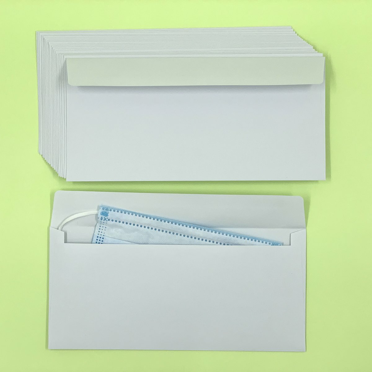 4.5 X 9.5 純白加大橫口信封/收納袋, 20個裝《新包裝》- 1包