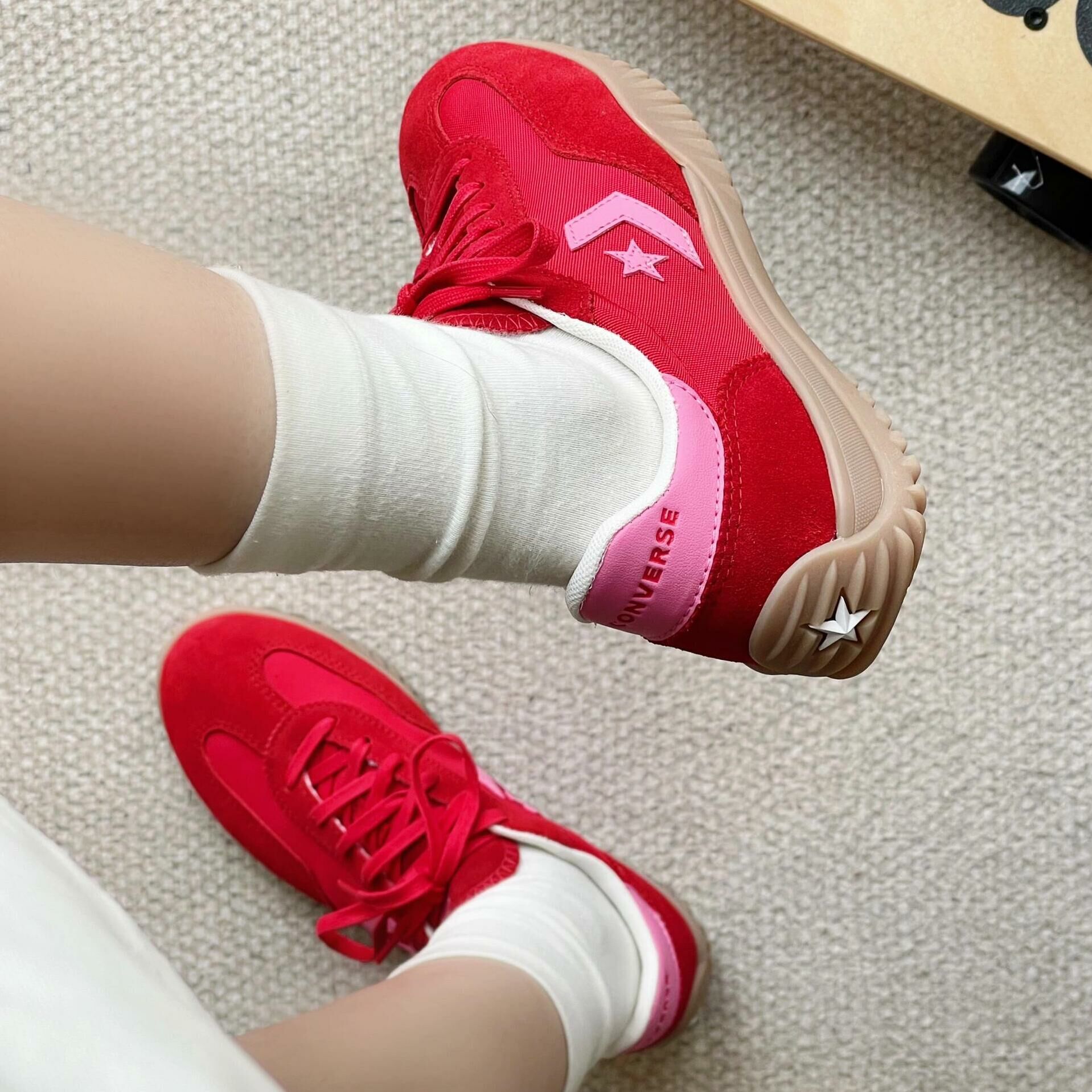 CONVERSE RUN STAR TRAINER 德訓鞋 復古 流星鞋 紅色 KARINA 劉知珉 柳智敏代言同款 A10371C / 調貨
