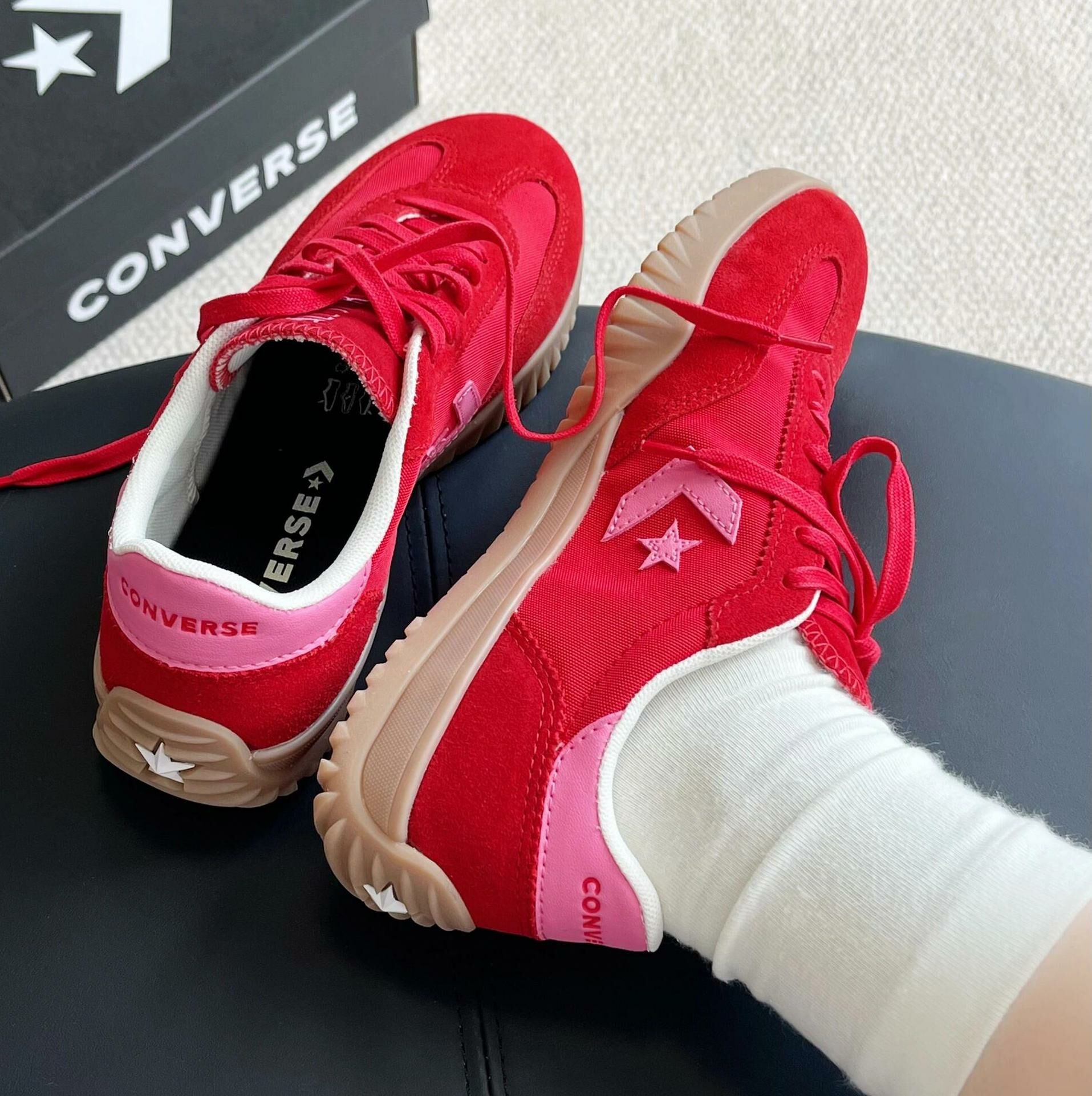 CONVERSE RUN STAR TRAINER 德訓鞋 復古 流星鞋 紅色 KARINA 劉知珉 柳智敏代言同款 A10371C / 調貨