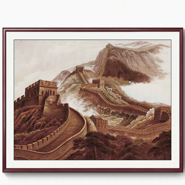 Hot selling landscape painting office decoration painting [F style] size [framed length 120*height 100cm] frame type [mahogany color frame]