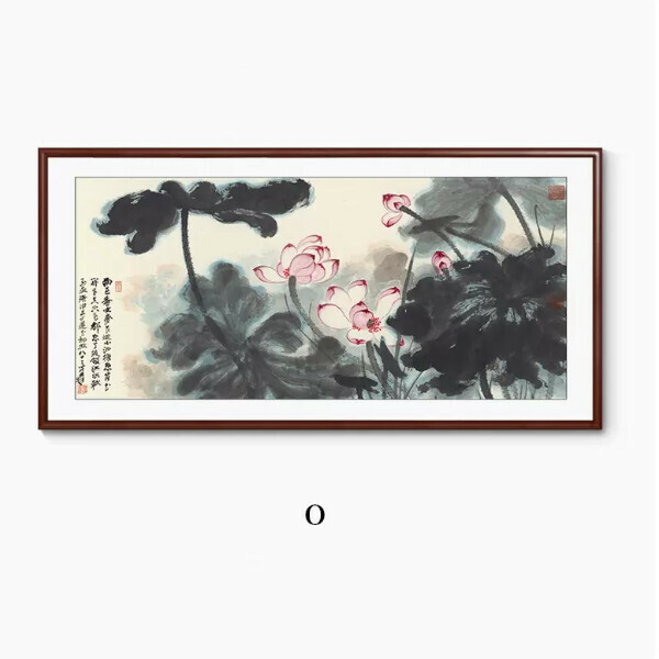 Hot Selling Living Room Decorative Painting [O Style] Size [Framed Size 80*40cm] Frame Type [Boxwood Walnut Color Frame]