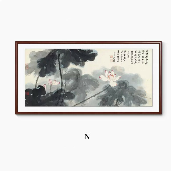 Hot Selling Living Room Decorative Painting [N Type] Size [Framed Size 100*50cm] Frame Type [Boxwood Walnut Color Frame]