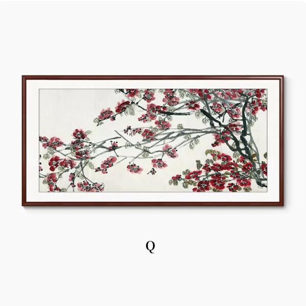Hot Selling Living Room Decorative Painting [Q Style] Size [Framed Size 120*60cm] Frame Type [Boxwood Walnut Color Frame]