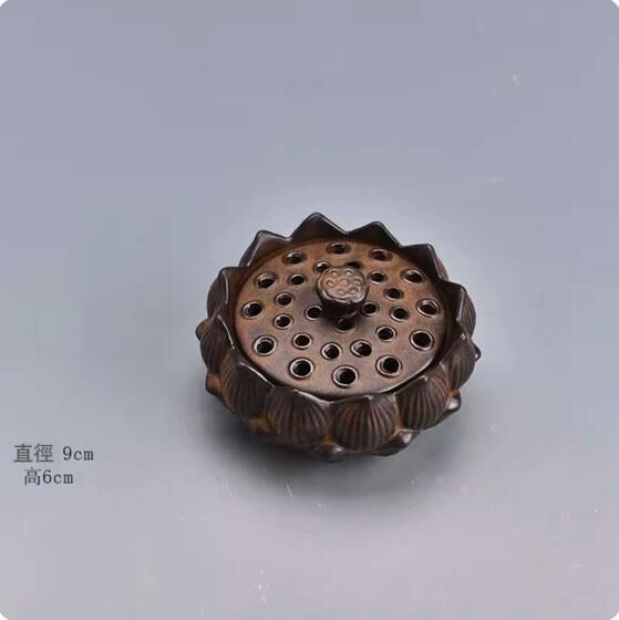 熱推禪意香熏爐創意擺件(蓮台香爐·古棕)