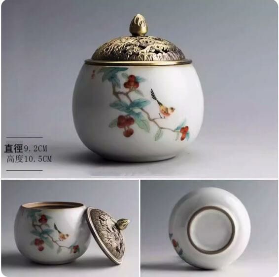 熱推禪意香熏爐創意擺件(喜鵲枇杷)