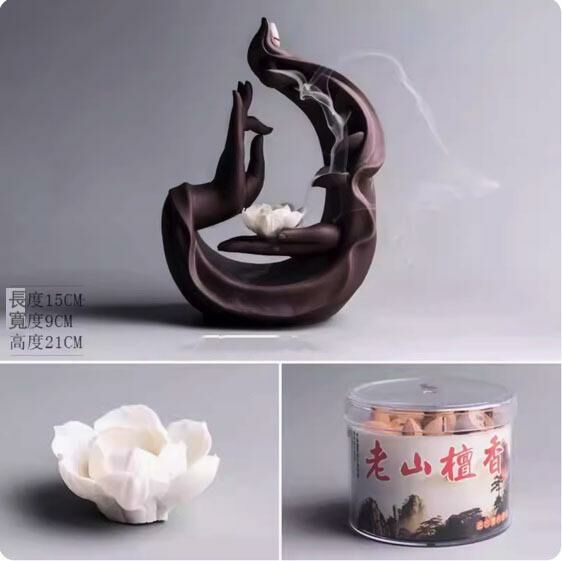 熱推禪意香熏爐創意擺件(佛手)