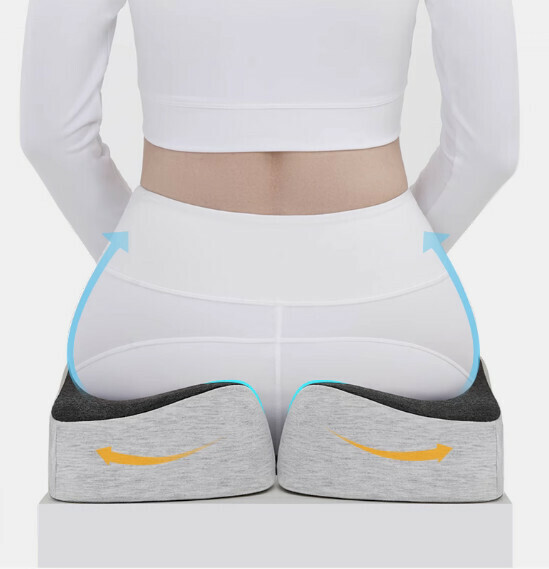 Hot push memory foam cushion (light gray)