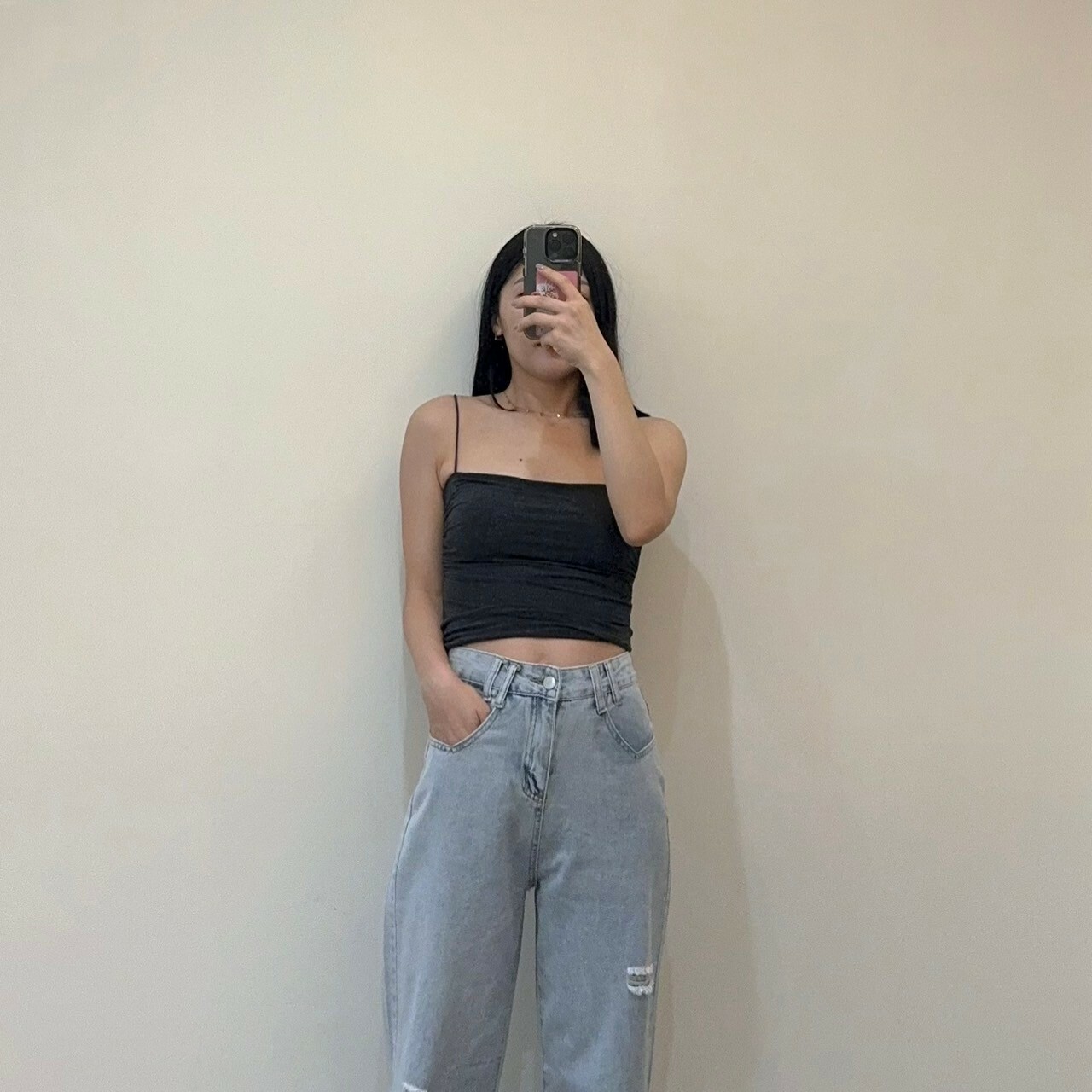 側邊抓皺平口極細肩（bratop）（現貨）