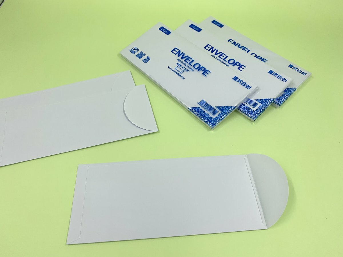 4 x 9 純白企口信封/收納袋 - 3包