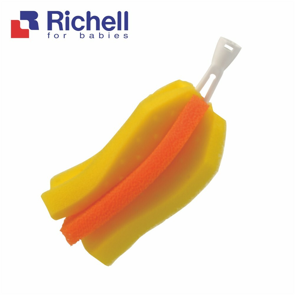 【Richell 利其爾】抑菌旋轉握柄可拆式奶瓶刷 (清洗更乾淨)