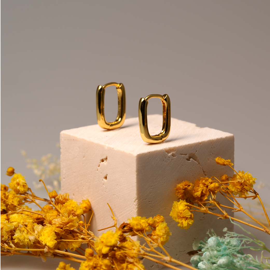 【AOI】好像遇見過你-S925純銀環形耳環-金/銀