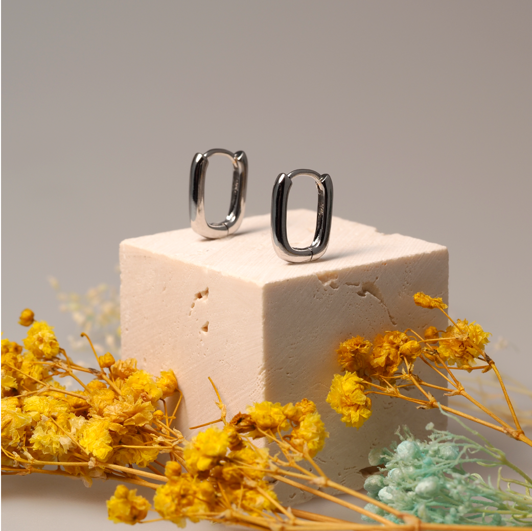 【AOI】好像遇見過你-S925純銀環形耳環-金/銀