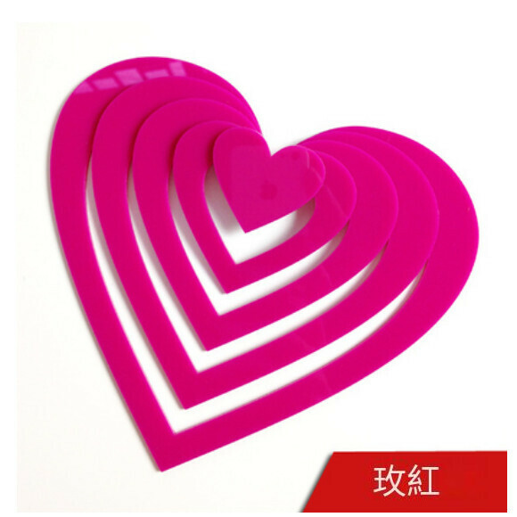 爆款溫馨愛心牆貼【玫紅】尺寸【大】