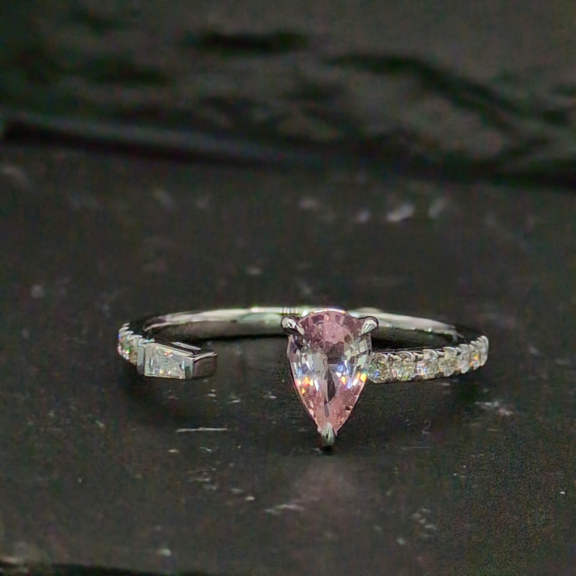 18K White Gold 0.43ct Sapphire and Diamond Ring