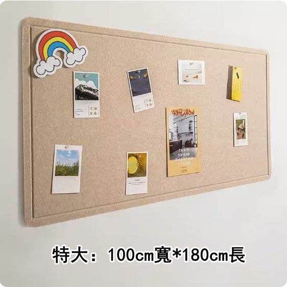 New (100*180CM) Nordic style display cork board self-adhesive bulletin board felt board wall sticker (dark camel extra large)
