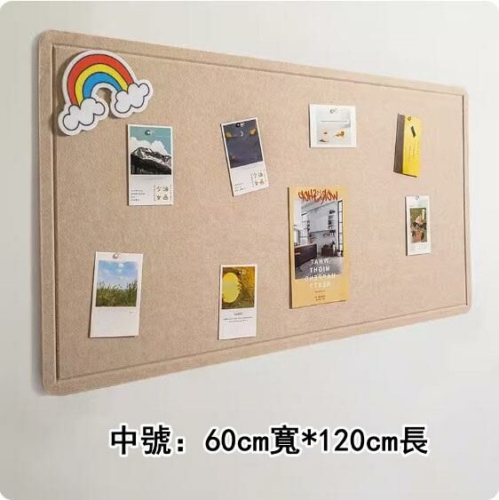New (60*120CM) Nordic style display cork board self-adhesive bulletin board felt board wall sticker (dark camel medium)
