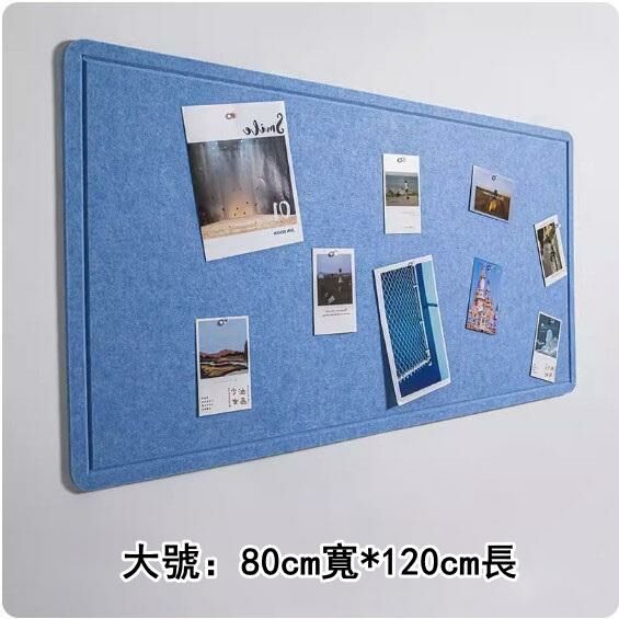 New (80*120CM) Nordic style display cork board self-adhesive bulletin board felt board wall sticker (sky blue large)