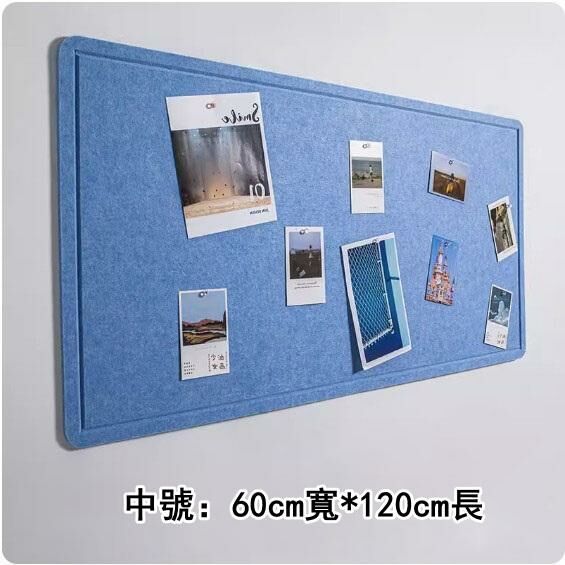 New (60*120CM) Nordic style display cork board self-adhesive bulletin board felt board wall sticker (sky blue medium)
