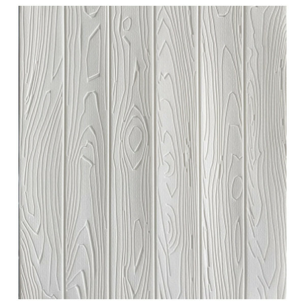 Hot selling waterproof and moisture-proof self-adhesive 3D embossed wood wall sticker wallpaper [embossed wood grain-white] [60cm*70cm*8mm]