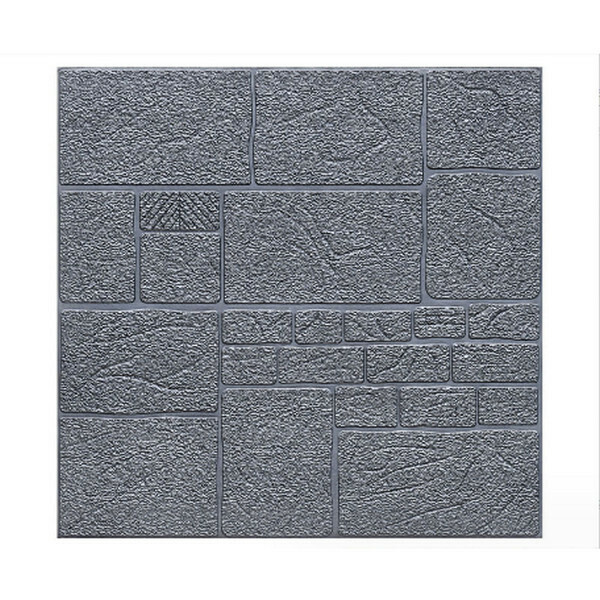 熱賣3D立體強膠防水防油自粘墻貼【文化石銀灰】【70*70cm*5mm】