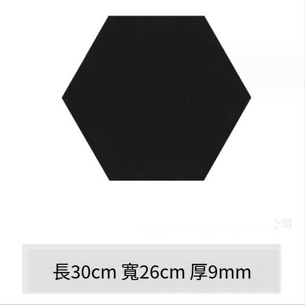 爆款自粘毛氈板墻貼軟木板照片墻貼【毛氈六邊形黑色】