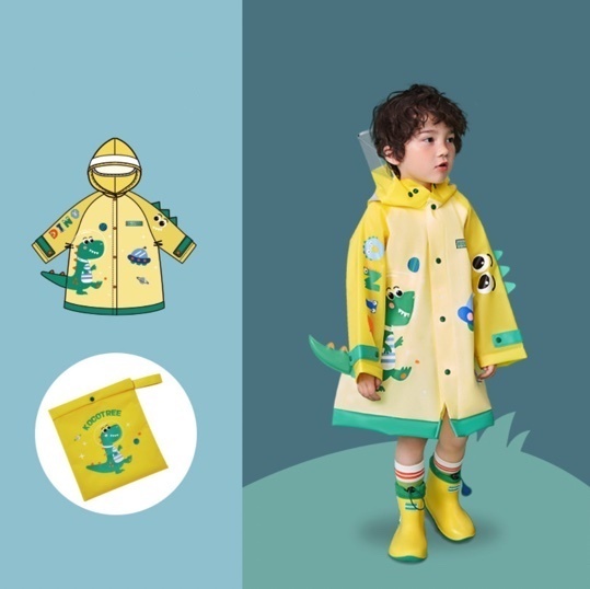 Hot recommended children's waterproof poncho (dinosaur, size S-XL) [please contact customer service to confirm the delivery size after placing the order]