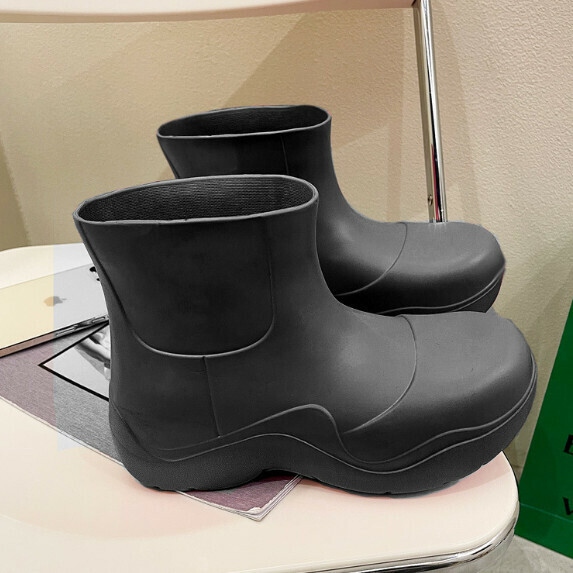 Hot recommended short-tube thick-soled Martin rain boots (black [size 36_41] (contact customer service after placing the order to confirm the delivery size)